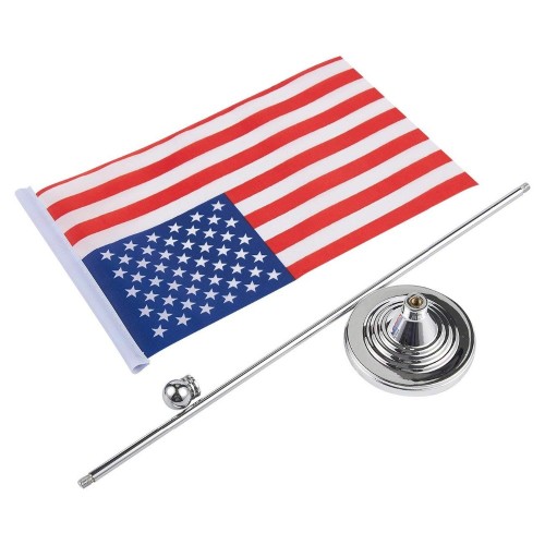 Custom logo polyester national USA table flag