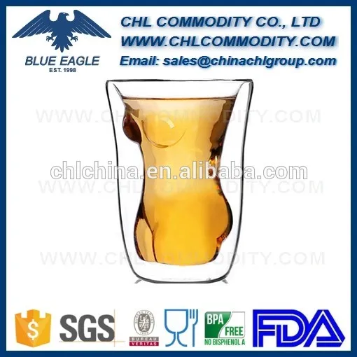 BPA free sexy lady woman glass mug