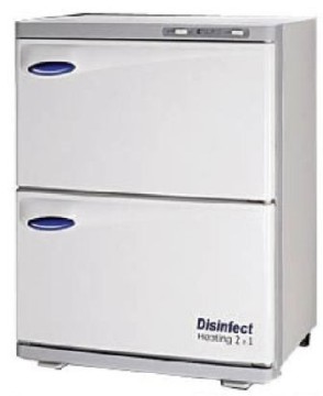 Electric T owel warmer, 2-door, 4-shelf
