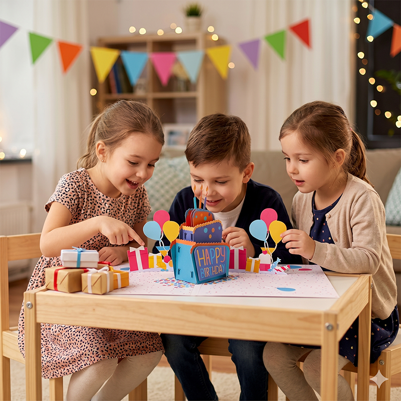 festive birthday surprise card