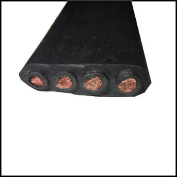 Pvc Sheathed Conductor Flat Crane Cable , Resistant Oil 4 X 35