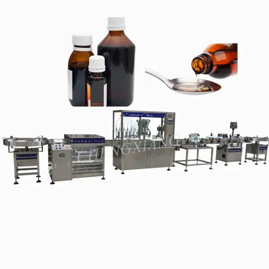 Shanghai Factory Automatic 50-200ml Syrup and Liquid Filling Machine