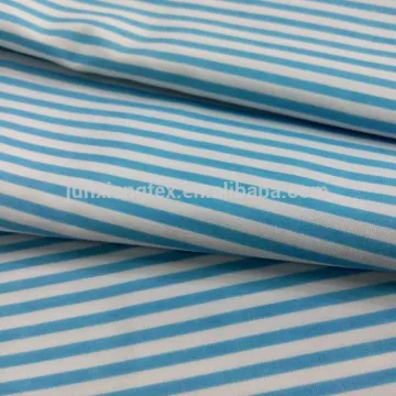 TC shirt fabric polyester/cotton fabric printed stripe shirt