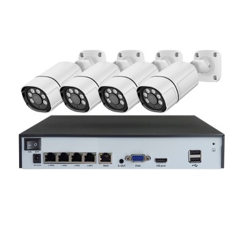 4CH 8MP Security NVR System with PoE - 4K IP Camera Kit for Outdoor Home Surveillance