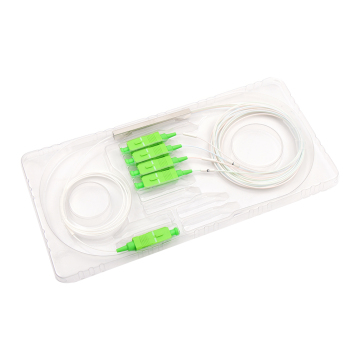 PLC Fiber Splitter 1x4 SC APC Optical Splitter Mini Steel Tube