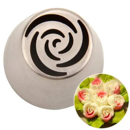BNO12 Rose Russian Cake Icing Nozzles Set Stainless Steel 304 for Baking and Decorating