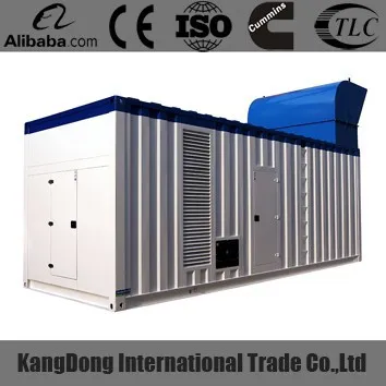 Silent type Original container proof 1500kva diesel generator set powered by MTU