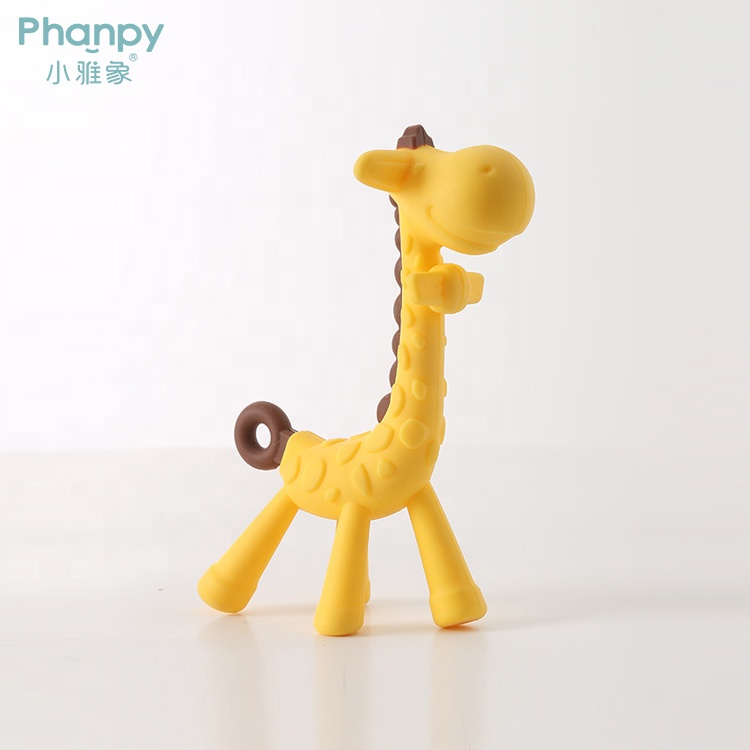 Giraffe Food Grade Silicone Baby Teether Toy