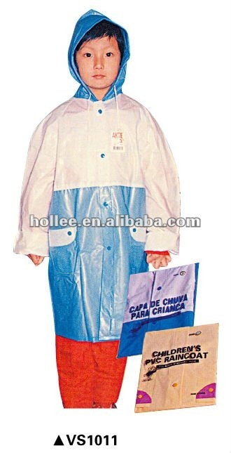 pvc kids rain suit