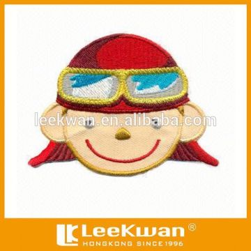 Cartoon Pilot Boy Applique Embroidery Patch For Garment Decoration