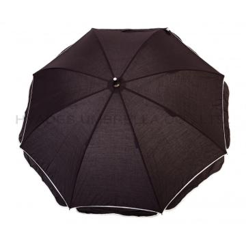 Women's Straight Umbrella With Scallop Edge