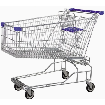 Lightweight Asian metal trolley Asian Type Supermarket Shopping Trolley Supplier