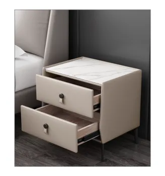 Modern Smart Nightstand: Multi-functional Bedroom Furniture with Sensor Lamp and Wireless Charging