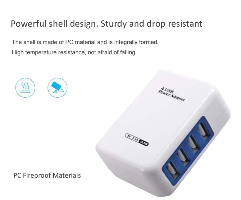 4 Port USB Smart Charger