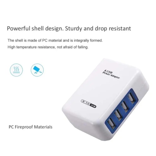 4-Port USB Rapid Travel Charger 4 Port USB Charger Manufactory