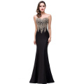 Women's Lace Applique Long Formal Mermaid Prom Dresses