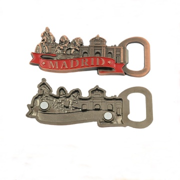 Cast Iron 3D Wall Mount Magnetic Bottle Opener Customizable Souvenir with Sublimation for Beer Fridge Magnetic Sticker