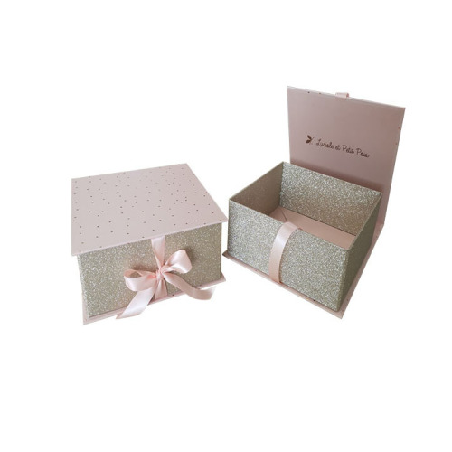 Custom Logo pink color magnetic Foldable paper box