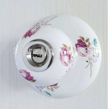 Tulip Silver Ceramic Ball Lock The Bedroom Door Locked Room Rustic Single Tongue Lock C23sst