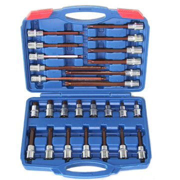 Customized Cr-v Tool Box: 26 Pieces Low Price Industrial Extra Long Torx Bit Socket Set