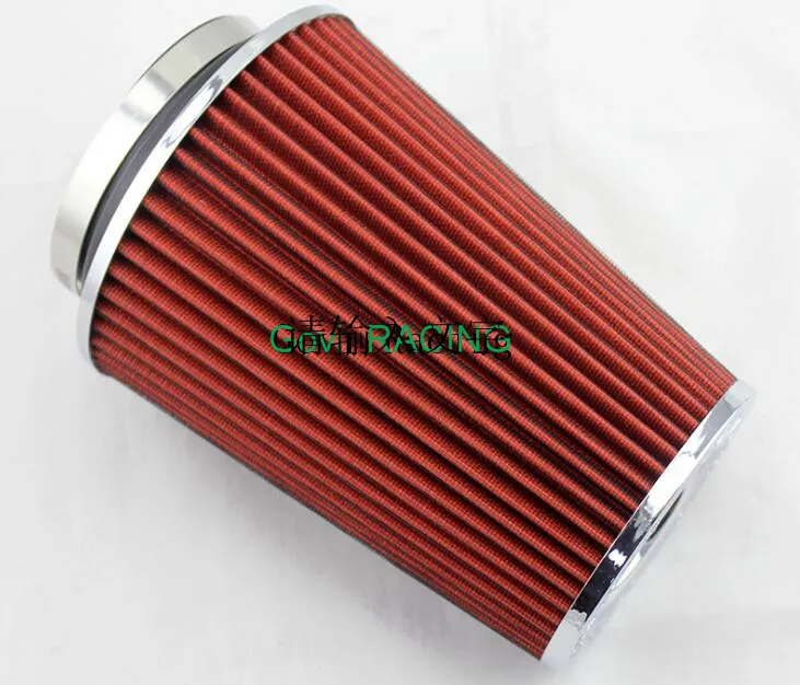 Filtro dell'aria per auto universali rossa di altezza 230 mm con adattatore tre da 76 mm/89 mm/102 mm