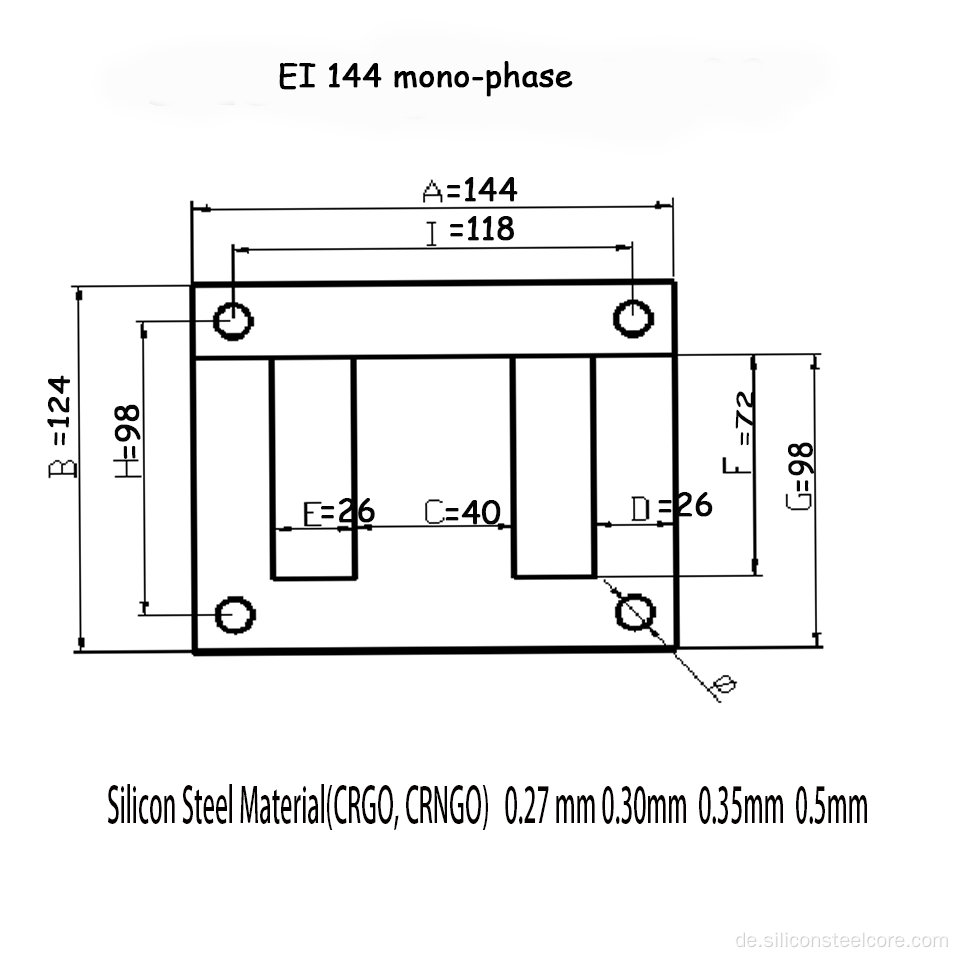 Transformatorlaminierung/Schnittkern aus Crgo Silicon Electrical Stahl