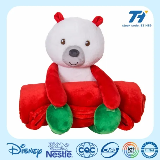 Wholesale Christmas baby bear toys Christmas series customized blanket bear toys for children gift