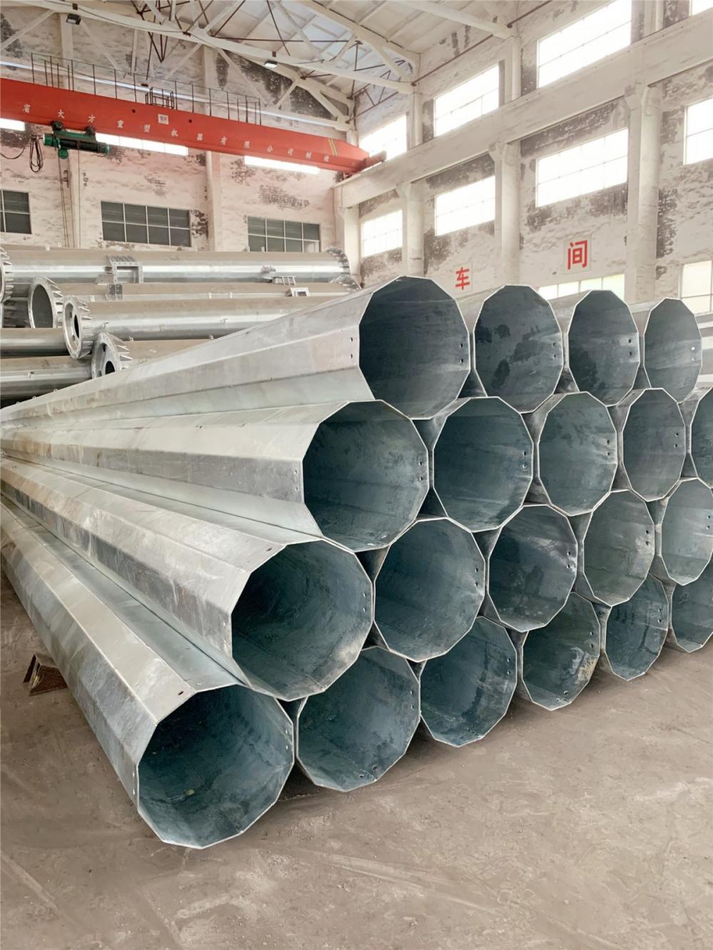 69KV 60FT Dodecagonal Hot Dip Galvanized Steel Pole