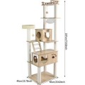 Luxury Suction Cup Cat Tree Window Wooden Scratcher Indoor Cats Climbing Shelf Space Saving Modern Christmas Pet Furniture