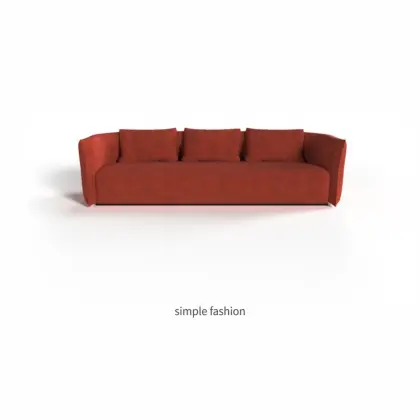 3 seaters sofa red fabric sofa