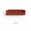 3 seaters sofa red fabric sofa