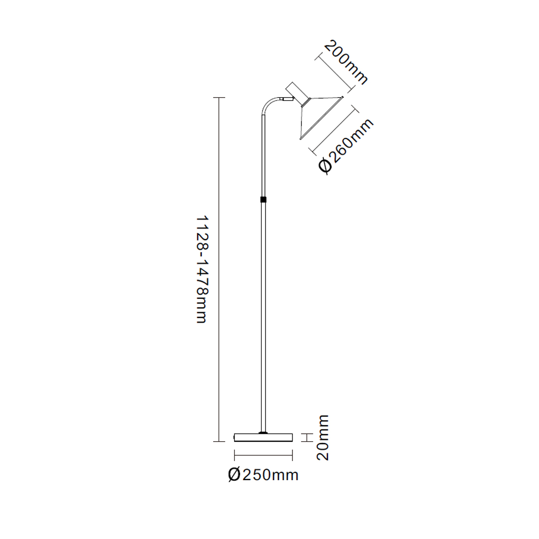 Vintage metal floor lamp for living room -04