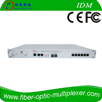 16E1 4ethernet 2STM1 SDH fiber optical multiplexer IDM MSTP155-16