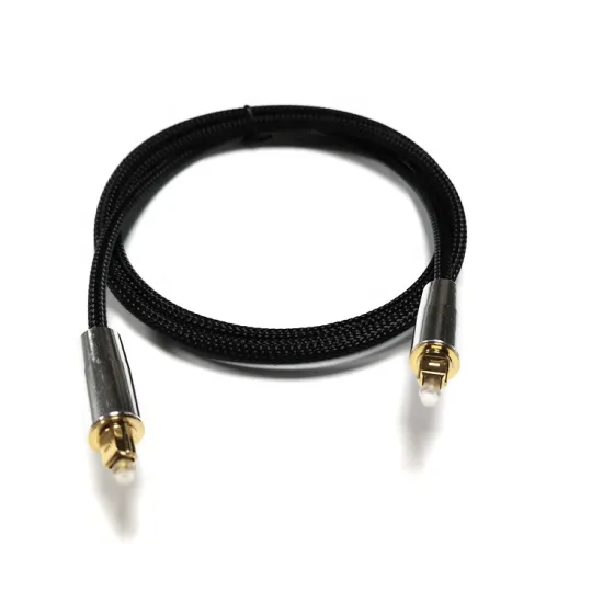Premium Wholesale 24k Gold Plug 1m Digital Fiber Optic Audio Toslink Cable