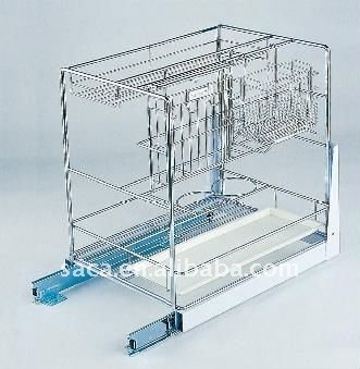 Kitchen metal wire storange sliding wire basket