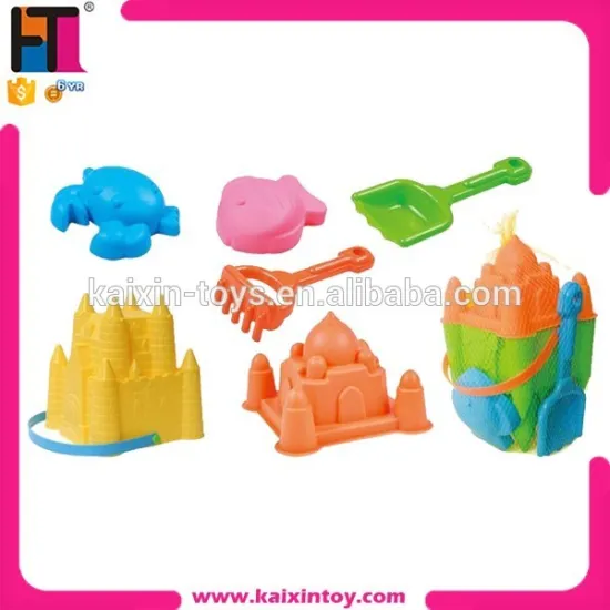 Hot Sale Castle Design Plastic Summer Beach Bucket For Kids