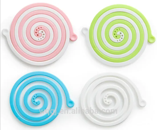 High Quality Plastic 2PCS Placemat Colorful Disc Shape PVC Coaster Insulation Pads