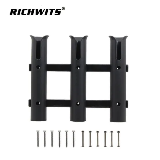 Triple Barrel Plastic Fishing Rod Base Motorboat Yacht Support Detachable Marine Fishing Support Bracket Fishing Rod Holder