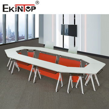 Folding Conference Table - Modern Flip Top Training Desk for Office and School