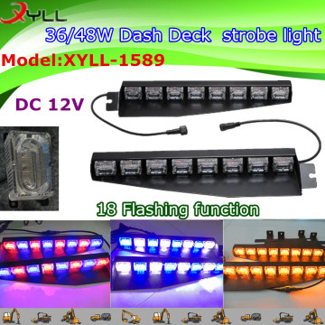 36W /48W Strobe dash deck light , flashing outdoor windows mount light ,