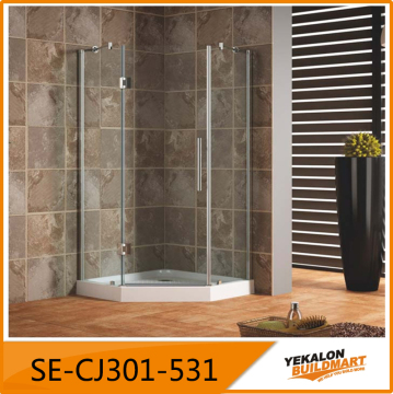 frameless Diamond shower enclosure fashion design 10mm clear glass
