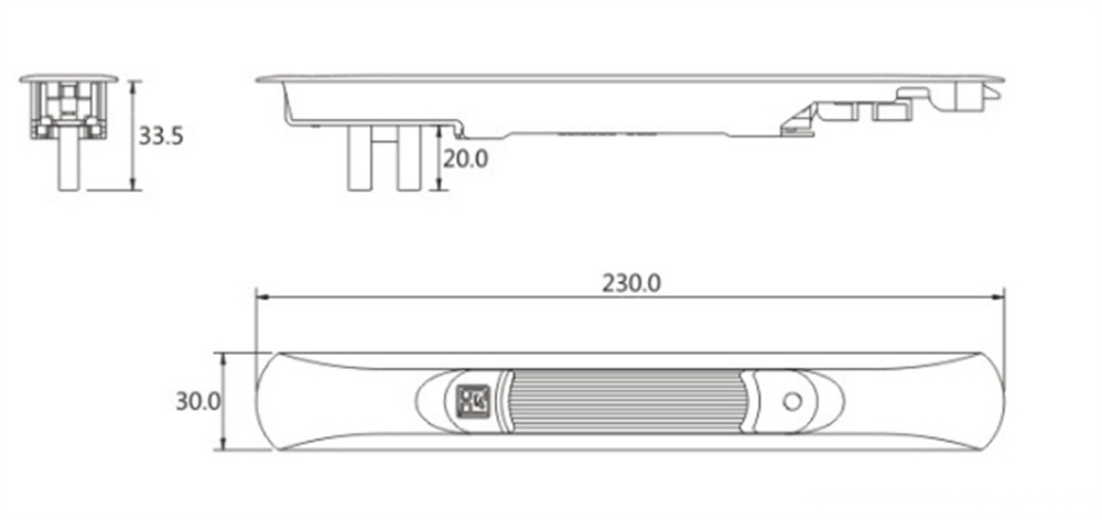 Sliding System Zinc Alloy Touch Lock     