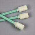 Green PP Stick Printer Cleaning Rectangle Foam Swab