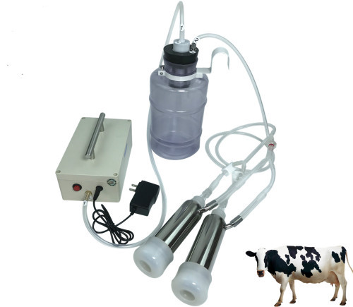 1PCS Electric Milking Machine Cow Goat Sheep Milker Dual Vacuum Pump Bucket Food Safety Level Plastic Milking Machines