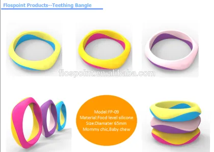 Wholesale Colored Pretty Silicone Teething Ring Baby Teethers for Baby Toys