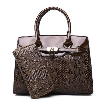 Brand genuine PU leather women handbags