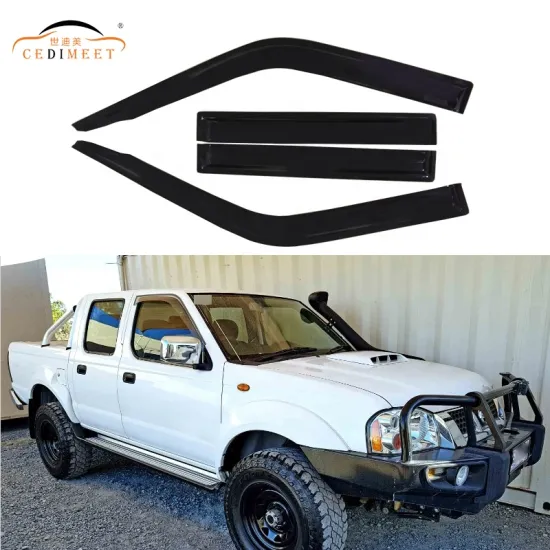 Black Acrylic Door Rain Visor for Navara D22 2006-2011