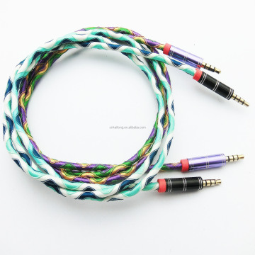 Factory Car 1M 3FT PS4 Cable Pioneer Audio AUX to 3 Pin 3.5MM Aux Audio Cable with Microphone Retail Box