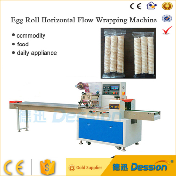 Egg roll pillow bag packaging machine