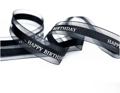 Print ribbon Gift Packing Organza Ribbon